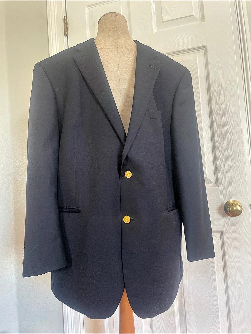 Lauren Ralph Lauren navy blue suit, blazer Men's Wool jacket men’s size 48R